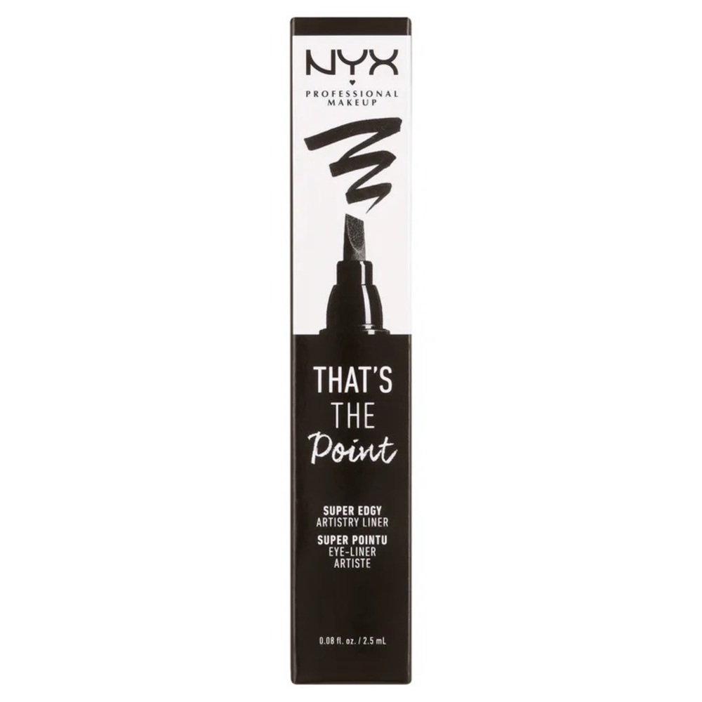 NYX Professional Makeup "That's The Point" Super Edgy Eyeliner – Black | NIB
